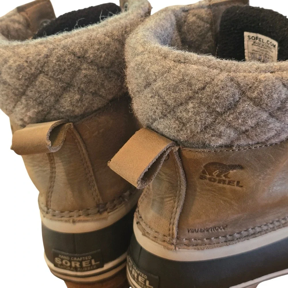 Sorel Waterproof Duck Boots Womens 7.5 Slimpack II Elk Black